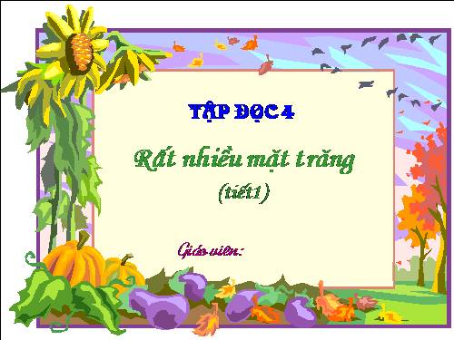 Tuần 17. Rất nhiều mặt trăng