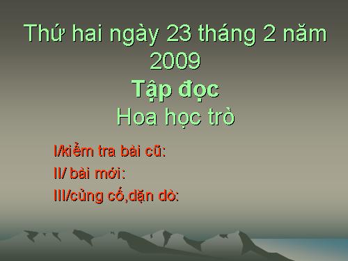 Tuần 23. Hoa học trò