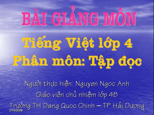 Tuần 8. Đôi giày ba ta màu xanh