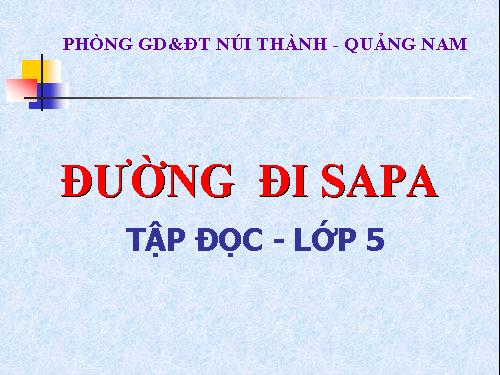 Tuần 29. Đường đi Sa Pa