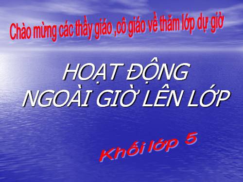 Hoạt động ngoài giờ lên lớp