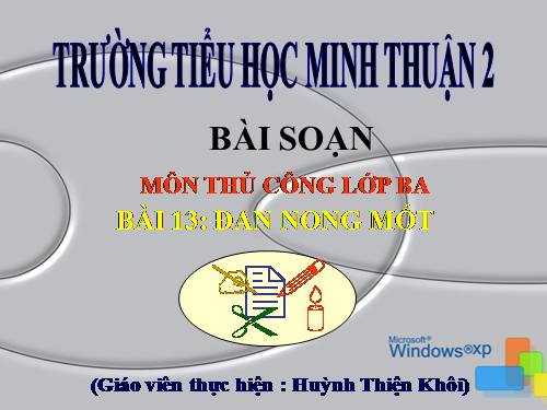 Bài 12. Đan nong mốt