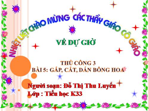 Bài 4. Gấp, cắt, dán bông hoa