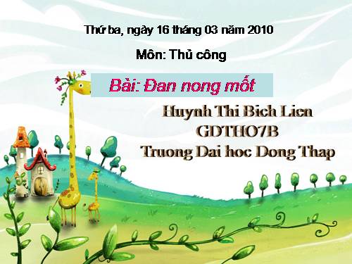 Bài 12. Đan nong mốt