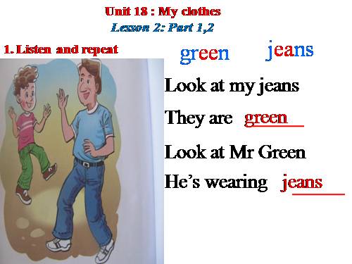 Unit 18: My clothes