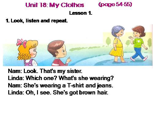 Unit 18: My clothes