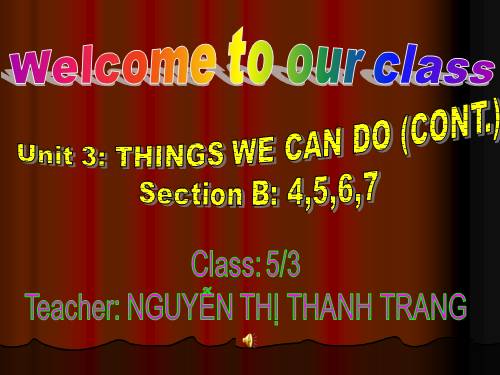 Let's learn 2- U3.Thíng we can do(Section B2)