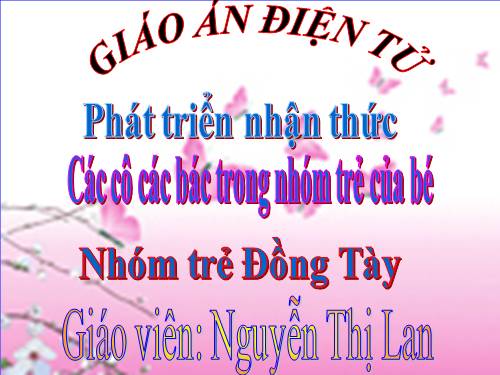 Cong viec cua cac co trong nhom tre