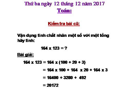 Nhân với số có ba chữ số