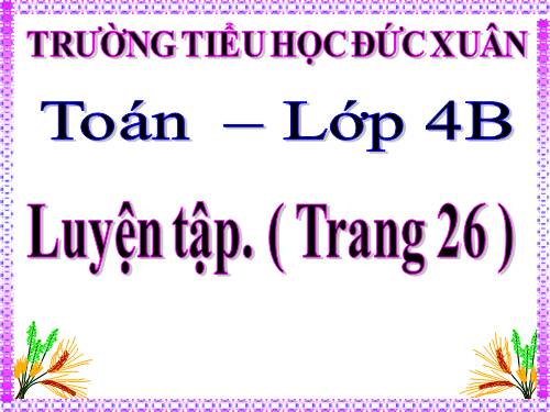 Luyện tập Trang 26
