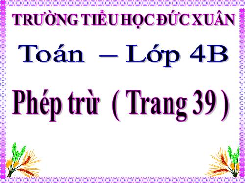 Phép trừ