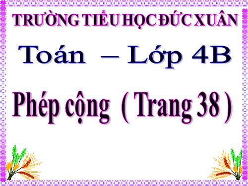 Phép cộng