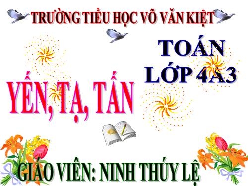 Yến, tạ, tấn