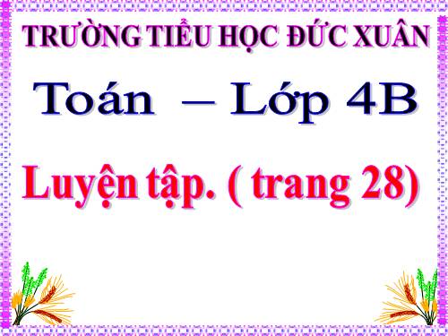 Luyện tập Trang 28