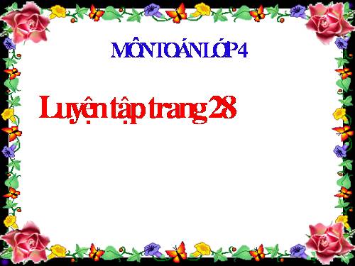 Luyện tập Trang 28