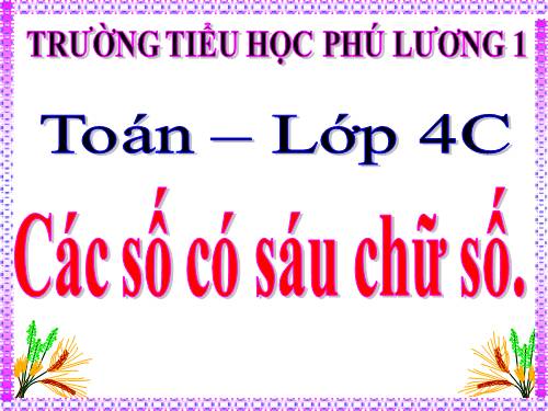 Các số có sáu chữ số