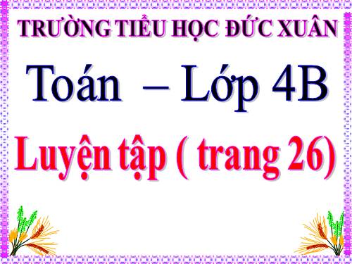 Luyện tập Trang 26