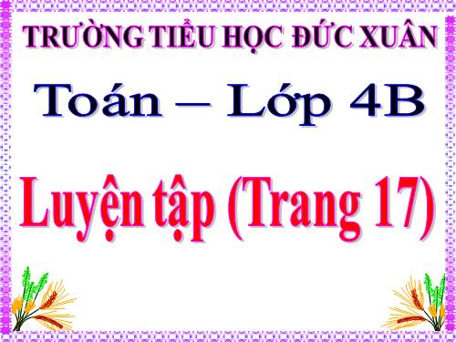 Luyện tập Trang 17