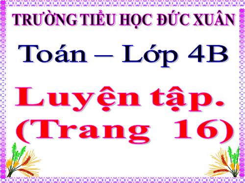 Luyện tập Trang 16