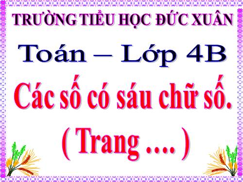 Các số có sáu chữ số