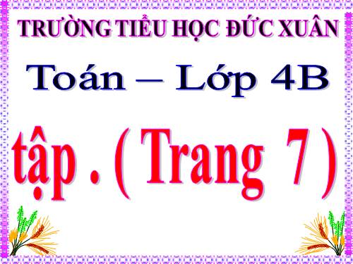 Luyện tập Trang 7