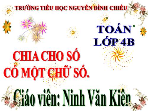 Chia cho số có một chữ số