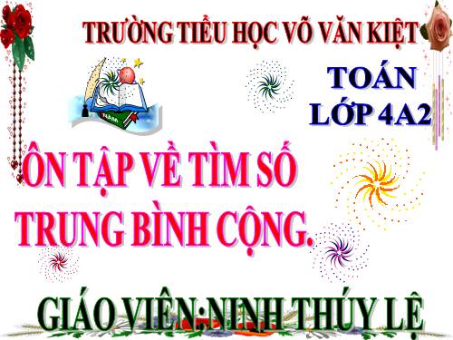 Ôn tập về tìm số trung bình cộng