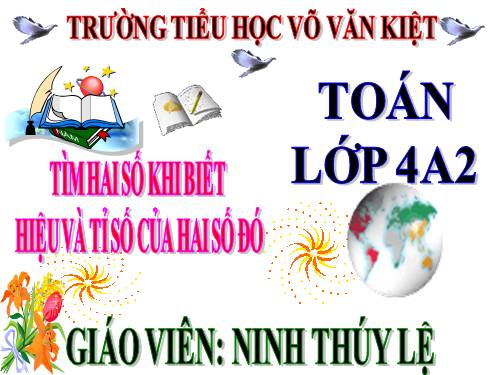 Tìm hai số khi biết hiệu và tỉ số của hai số đó
