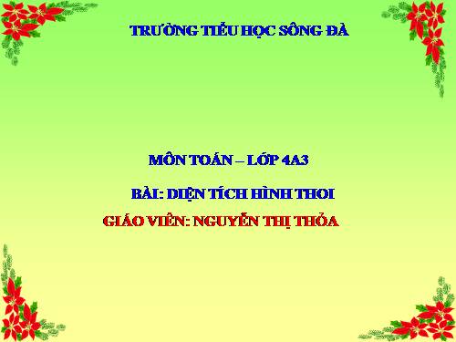 Diện tích hình thoi