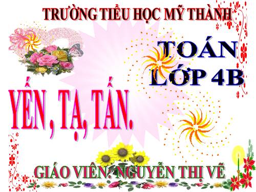 Yến, tạ, tấn