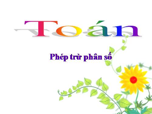 Phép trừ phân số