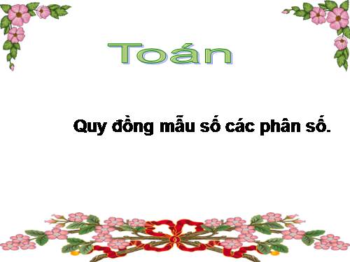 Quy đồng mẫu số các phân số (tiếp theo)