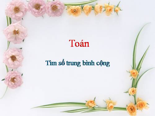 Tìm số trung bình cộng