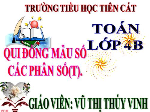 Quy đồng mẫu số các phân số (tiếp theo)
