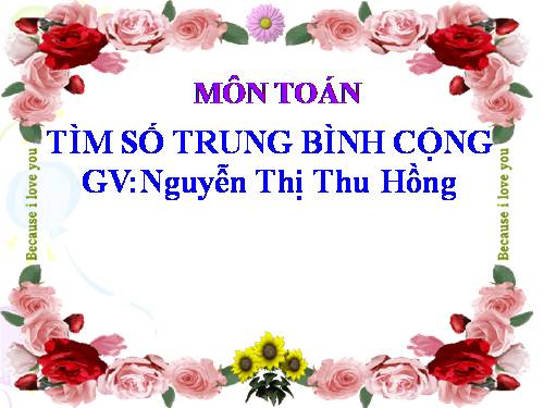 Tìm số trung bình cộng