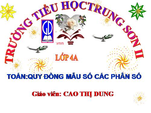 Quy đồng mẫu số các phân số