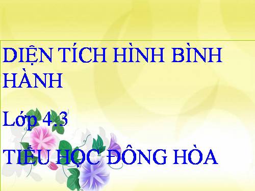 Diện tích hình bình hành