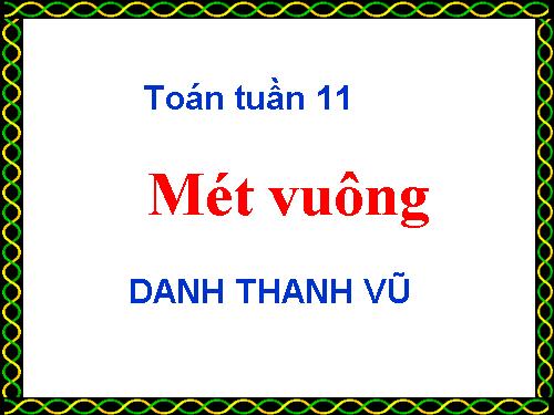 Mét vuông