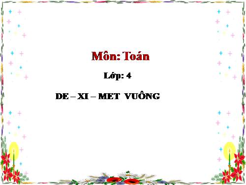 Đề - xi - mét vuông