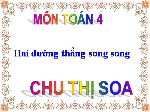 Hai đường thẳng song song