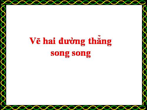 Hai đường thẳng song song