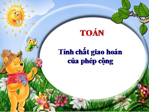 Tính chất giao hoán của phép cộng