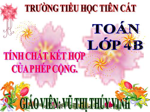 Tính chất kết hợp của phép cộng