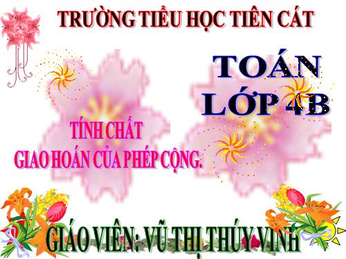 Tính chất giao hoán của phép cộng