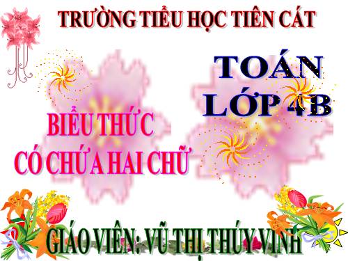 Biểu thức có chứa hai chữ