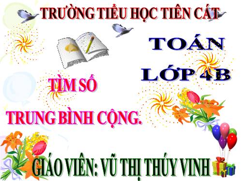 Tìm số trung bình cộng
