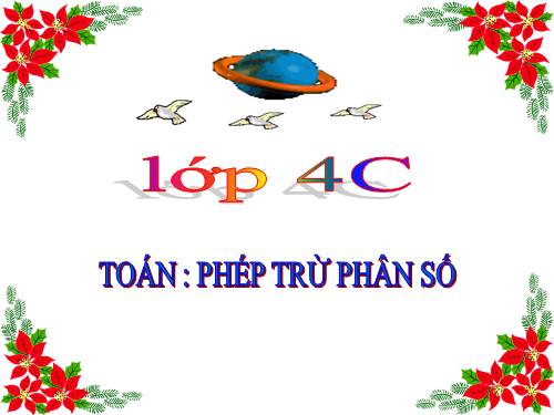 Phép trừ phân số