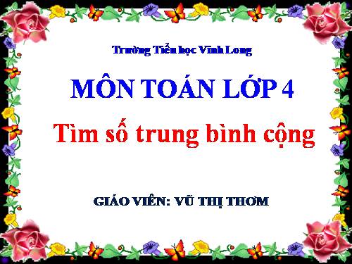 Tìm số trung bình cộng