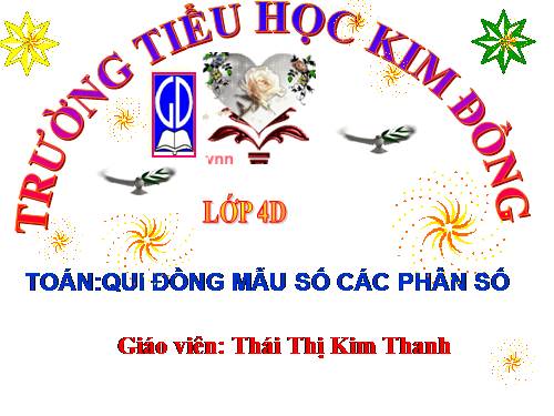 Quy đồng mẫu số các phân số