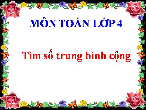 Tìm số trung bình cộng